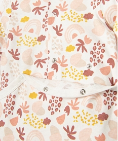 pyjama bebe fille a motifs fleuris et arc-en-ciel beige pyjamas et dors bienE177901_2