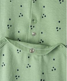 pyjama dors-bien pont dos imprime en jersey bebe vert pyjamas et dors bienE178101_3