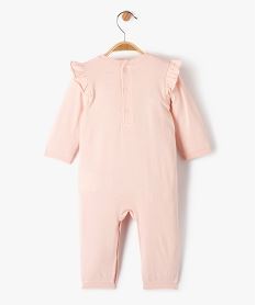 combinaison bebe en jersey a epaules volantees et motif renards rose pyjamas et dors bienE178201_3