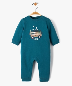 pyjama bebe sans pieds en molleton bleuE178601_1