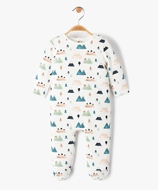 GEMO Pyjama bébé à pont-dos en jersey molletonné imprimé montagnes Beige