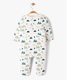 pyjama bebe a pont-dos en jersey molletonne imprime montagnes beigeE178801_3