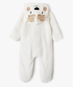 surpyjama chaud et doux a capuche motif animal ideal noel bebe beigeE180301_4