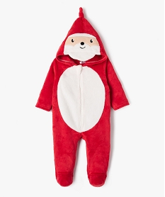 GEMO Surpyjama chaud et doux à capuche animée idéal Noël bébé Rouge