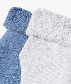 chaussettes en maille bouclette douillette bebe (lot de 2) bleu chaussettesE183001_2