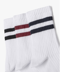 chaussettes de sport a tige haute enfant (lot de 3) blanc standard chaussettesE184401_2