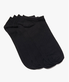 GEMO Chaussettes ultra courtes unies homme (lot de 5) noir standard