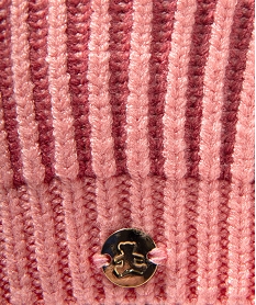 beret en grosse maille contrastee bebe fille - lulucastagnette rose standard accessoiresE189001_2