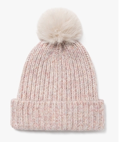 GEMO Bonnet en maille pailletée avec pompon fille rose standard