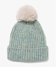 GEMO Bonnet en maille pailletée avec pompon fille bleu standard