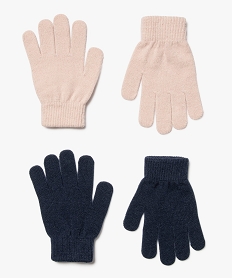 gants en maille fille (lot de 2) marron chineE191101_1