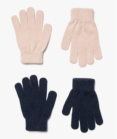 GEMO Gants en maille fille (lot de 2) Multicolore