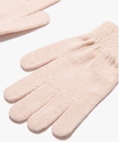 gants en maille fille (lot de 2) marron chine foulards echarpes et gantsE191101_2