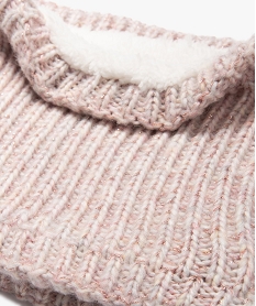 echarpe snood avec fil metallise et doublure peluche fille rose standard foulards echarpes et gantsE191701_2