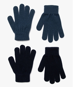 gants garcon unis (lot de 2 paires) bleu standardE193601_1