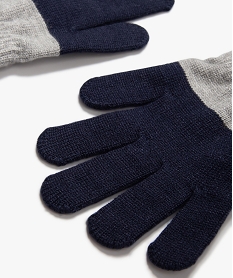 gants garcon bicolores marron chine foulards echarpes et gantsE193701_2
