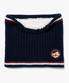 echarpe snood avec doublure sherpa garcon bleu standardE194401_1