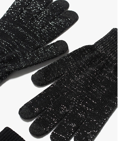 gants tactiles en maille extensible fille (lot de 2) noir standardE195301_2