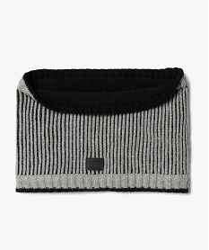 GEMO Snood en grosse maille côtelée doublure polaire garçon gris standard