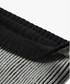snood en grosse maille cotelee doublure polaire garcon gris standard foulards echarpes et gantsE196501_2