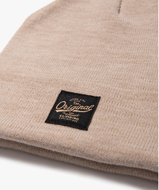 bonnet en maille avec large revers homme beige chapeaux casquettes et bonnetsE197201_2