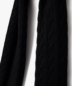 echarpe homme chinee en maille torsadee noir standard foulard echarpes et gantsE197601_2