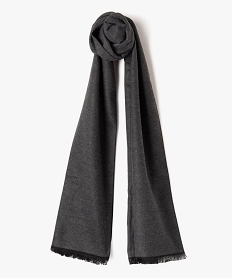 echarpe bicolore avec finitions franges homme noir vif foulard echarpes et gantsE197901_1