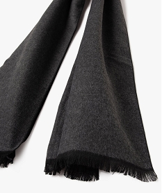 echarpe bicolore avec finitions franges homme noir vif foulard echarpes et gantsE197901_2