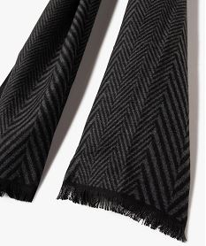 echarpe fine a motif chevrons homme gris standard foulard echarpes et gantsE198001_2