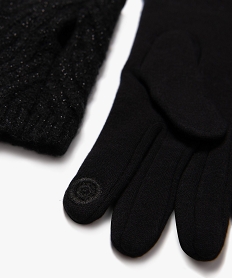 gants mitaines 2 en 1 tactiles femme noir standardE199701_2