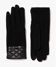 GEMO Gants tactiles avec poignet matelassé femme noir standard