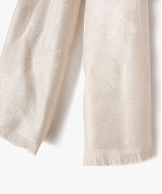 foulard scintillant a motifs fleuris femme blanc chineE203101_2