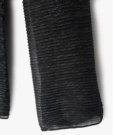 foulard paillete en maille gaufree femme noir standard foulardsE203301_3