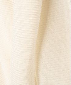 foulard paillete en maille gaufree femme beige standard foulardsE203401_3