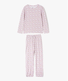 GEMO Pyjama en coton à motifs fleuris fille Imprimé