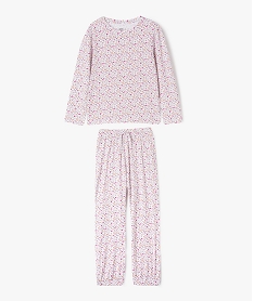 GEMO Pyjama en coton à motifs fleuris fille Imprimé