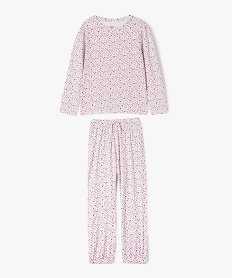 pyjama en coton a motifs fleuris fille imprime pyjamasE206101_1