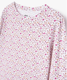 pyjama en coton a motifs fleuris fille imprime pyjamasE206101_2