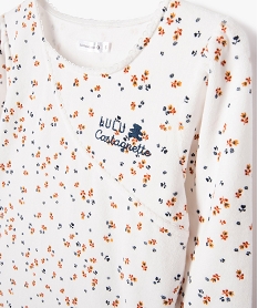 pyjama en velours a motifs fleuris fille - lulucastagnette imprimeE206701_2