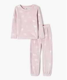 GEMO Pyjama en velours avec motifs lapins fille Violet