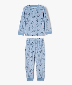 pyjama en velours avec motif snowboard garcon imprimeE211001_1