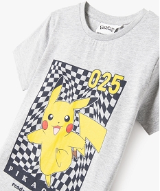 pyjashort garcon bicolore avec motif pikachu- pokemon grisE211101_2