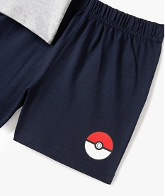 pyjashort garcon bicolore avec motif pikachu- pokemon grisE211101_3