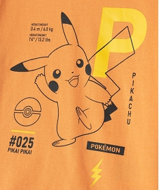 pyjashort garcon bicolore avec motif pikachu - pokemon orangeE211201_2