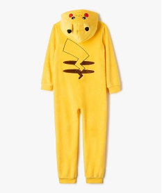 combinaison pyjama pikachu avec capuche garcon - pokemon jaune garcon