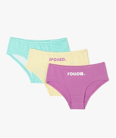 GEMO Shorty imprimés en coton stretch fille (lot de 3) Multicolore