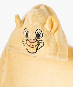 chemise de nuit a capuche en maille peluche motif le roi lion fille - disney jauneE214701_2