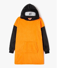 GEMO Chemise de nuit à capuche en maille peluche fille - Naruto Orange