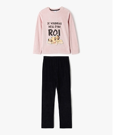 GEMO Pyjama en velours motif Le Roi Lion fille - Disney Violet