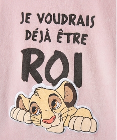 pyjama en velours motif le roi lion fille - disney violetE215301_2